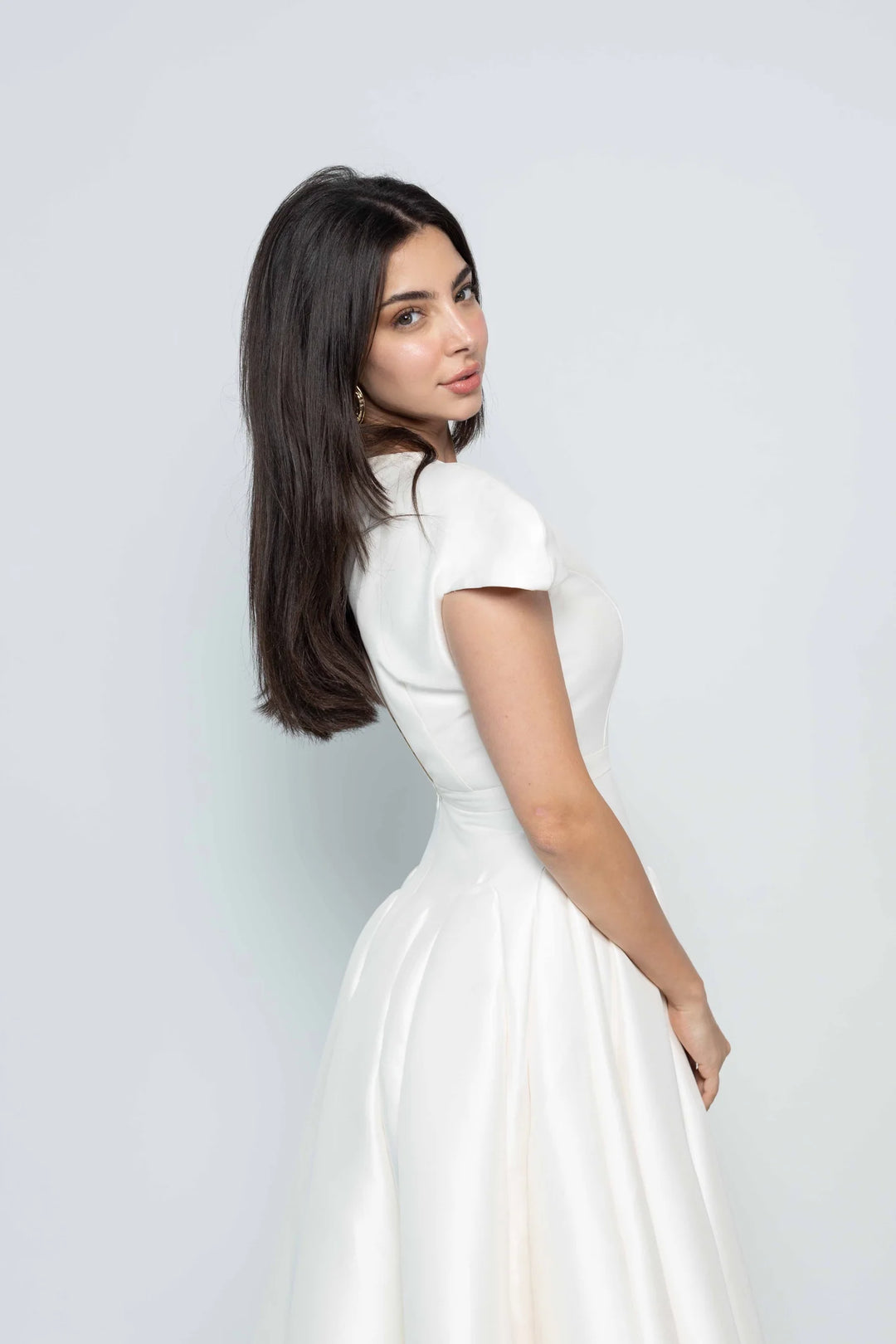Wedtrend Robe de Cocktail Manche Courte en Dentelle Chic à Col V pour Soirée et Mariage WT0212 White M Wedtrend Robe de Cocktail Manche Courte en Dentelle Chic à Col V pour Soirée et Mariage WT0212 White M