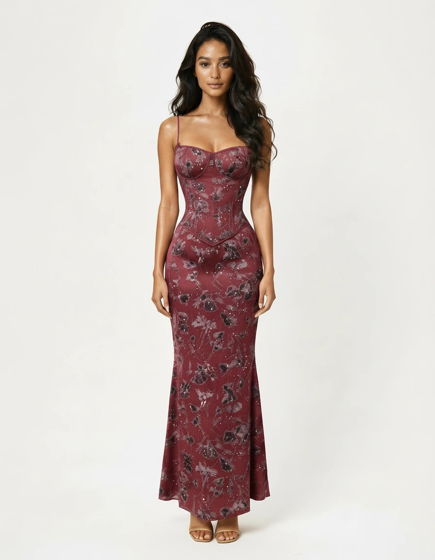 Ariella — Shimmer Floral Mermaid Gown