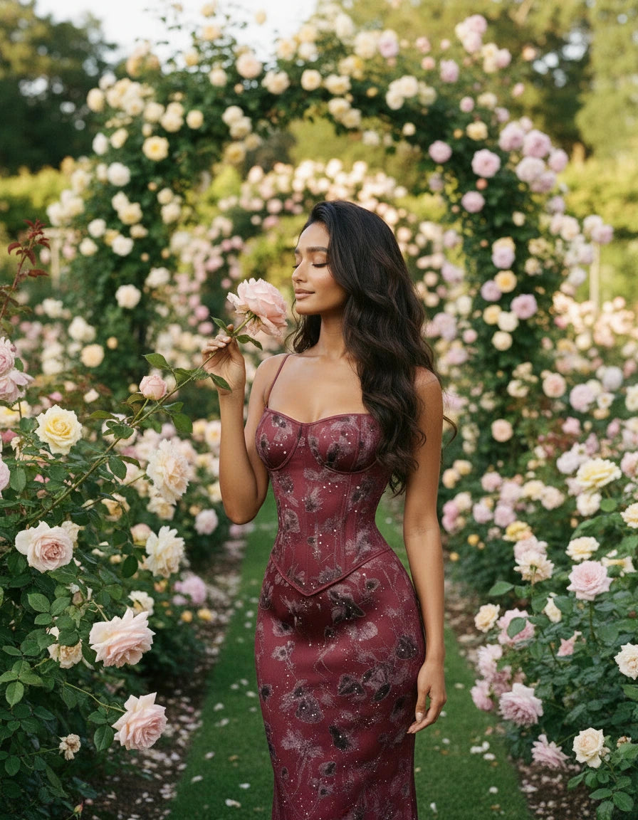 Ariella — Shimmer Floral Mermaid Gown