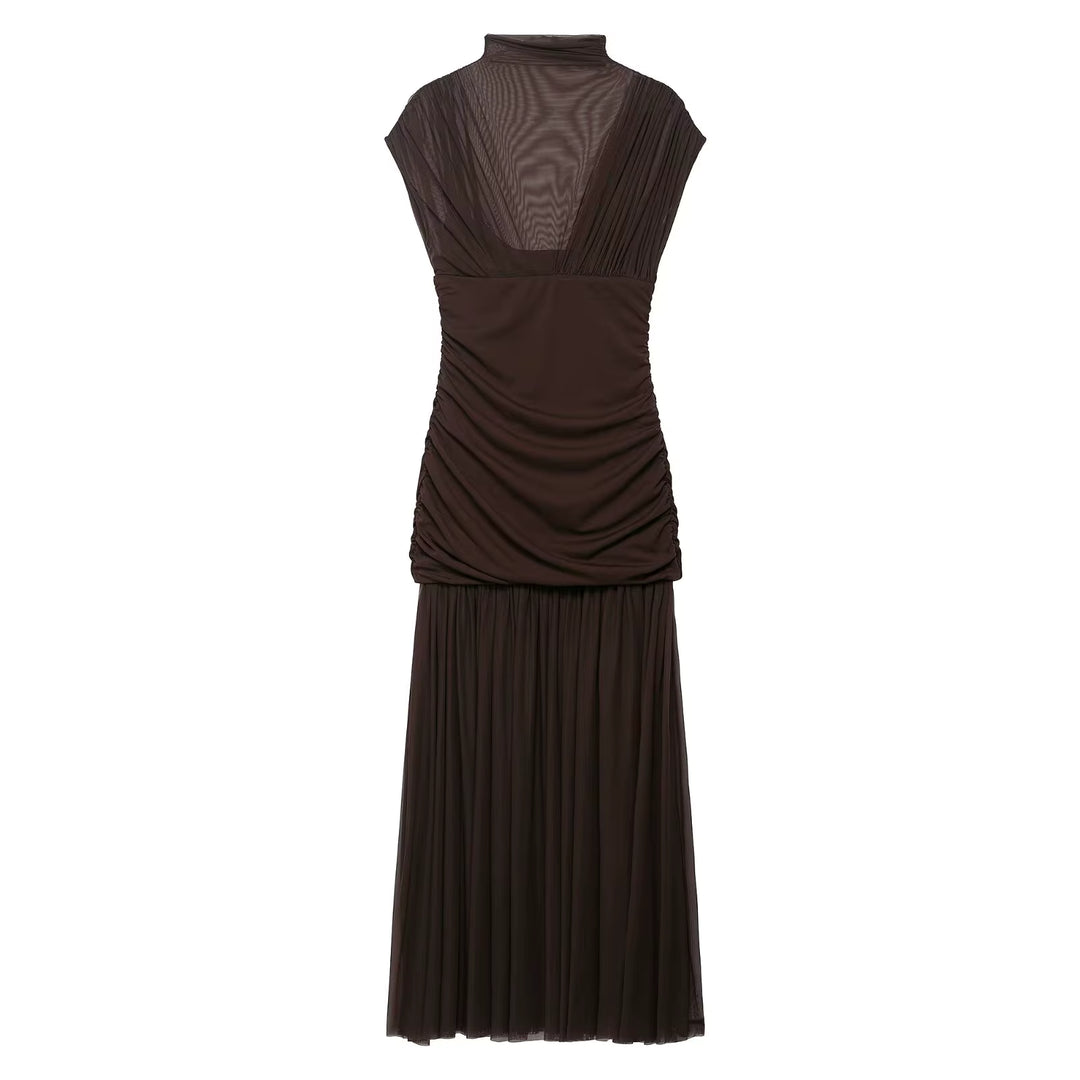 Chocolat – The Chic Espresso Drape Dress