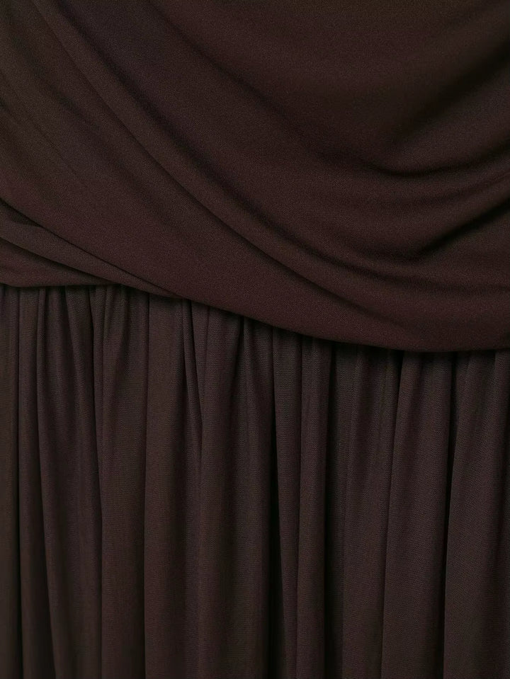 Chocolat – The Chic Espresso Drape Dress