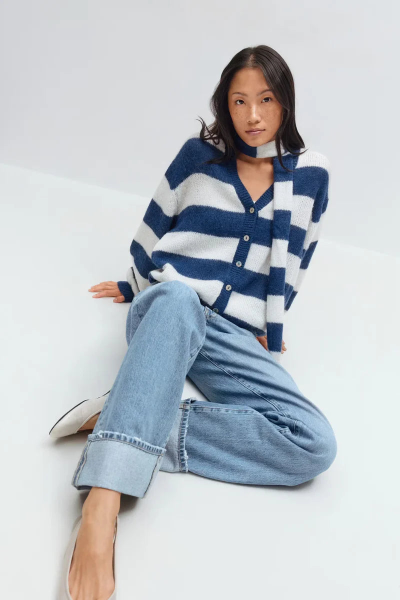 Bretonne – The Cozy Striped Knit Cardigan