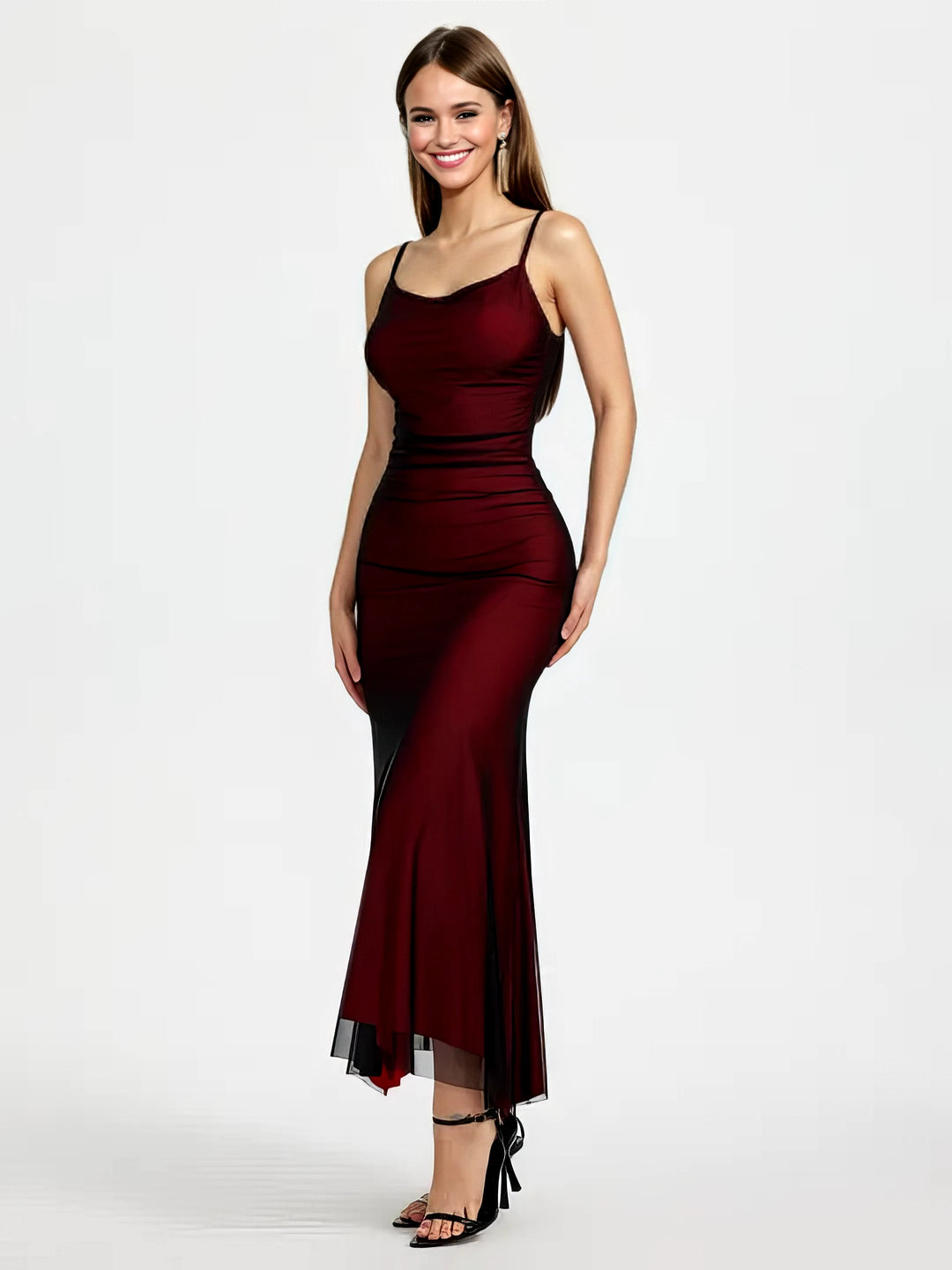 Danaé – The Midnight Wine Illusion Dress