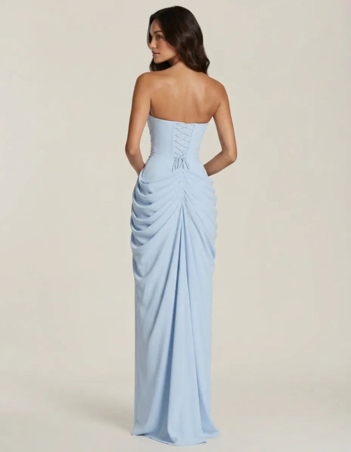 Le Dhalia — Robe de soirée drapée sans bretelles