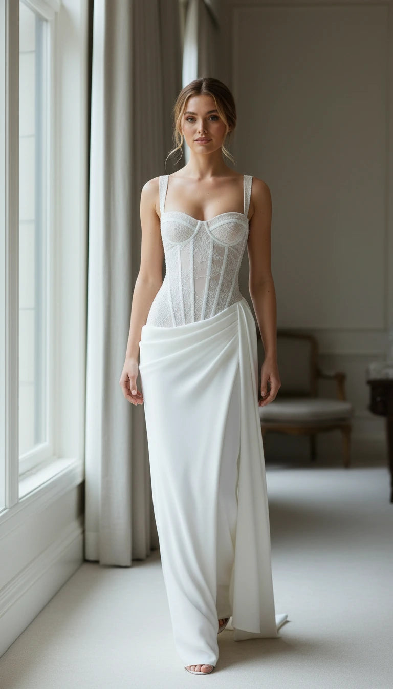 Héloïse — Das Spitzenkorsett-Maxikleid