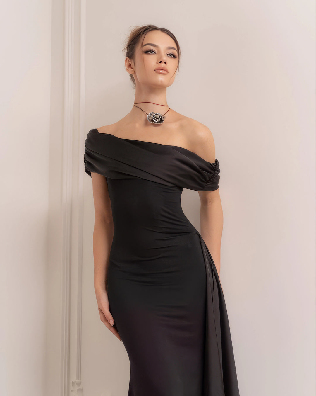 Romantique – The Satin Drape Hourglass Gown
