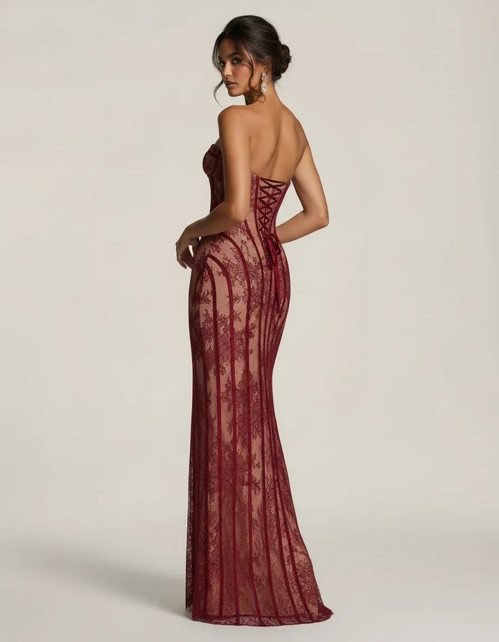 Ismeria - Sculpted Lace Gown