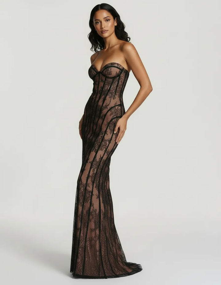 Ismeria - Sculpted Lace Gown