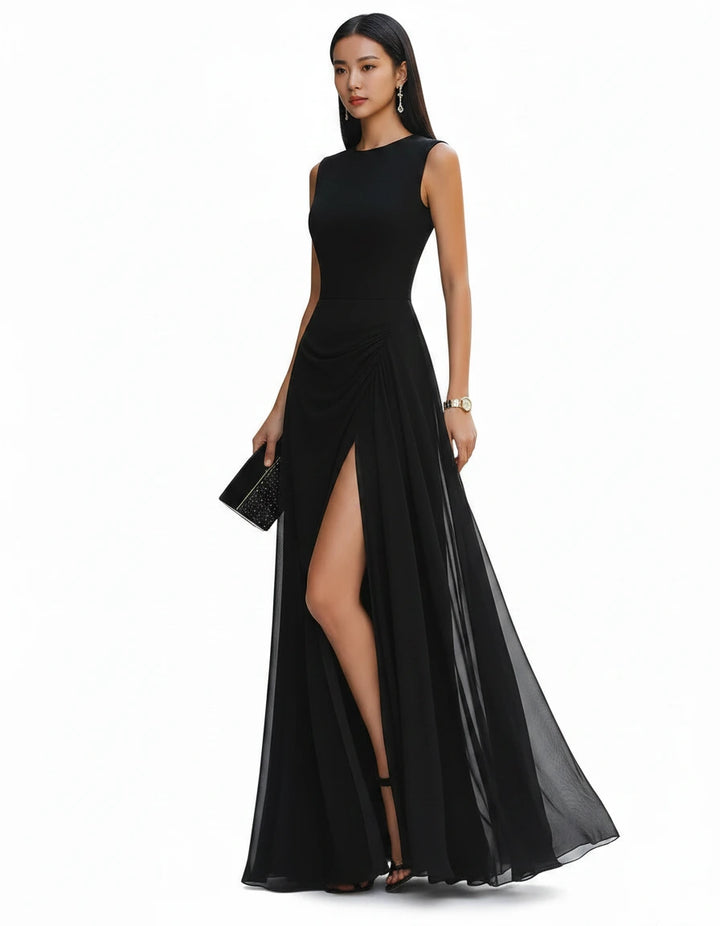 Noéline · The Chiffon High-Slit Evening Gown