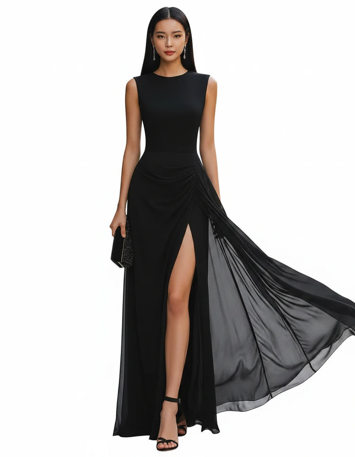 Noéline · The Chiffon High-Slit Evening Gown