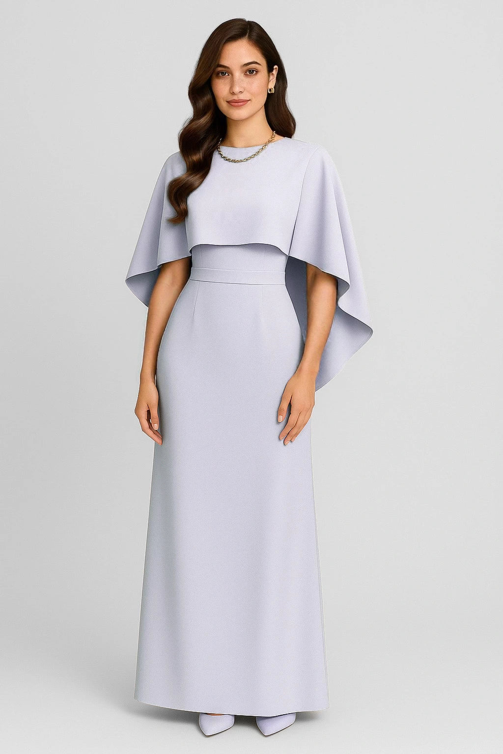 Nolwen – The Graceful Cape Evening Gown
