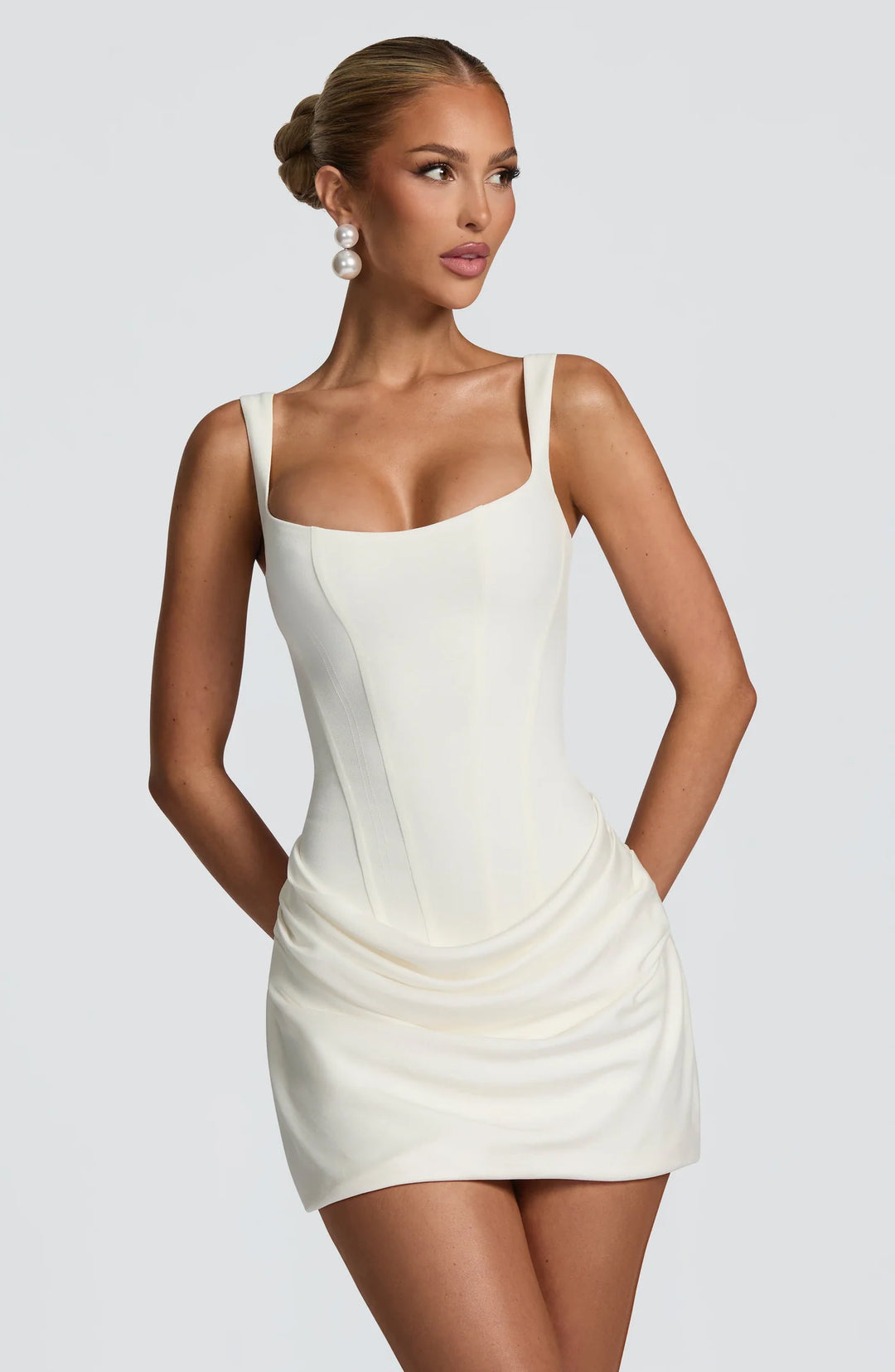 Orchidée – The Draped Corset Mini Dress