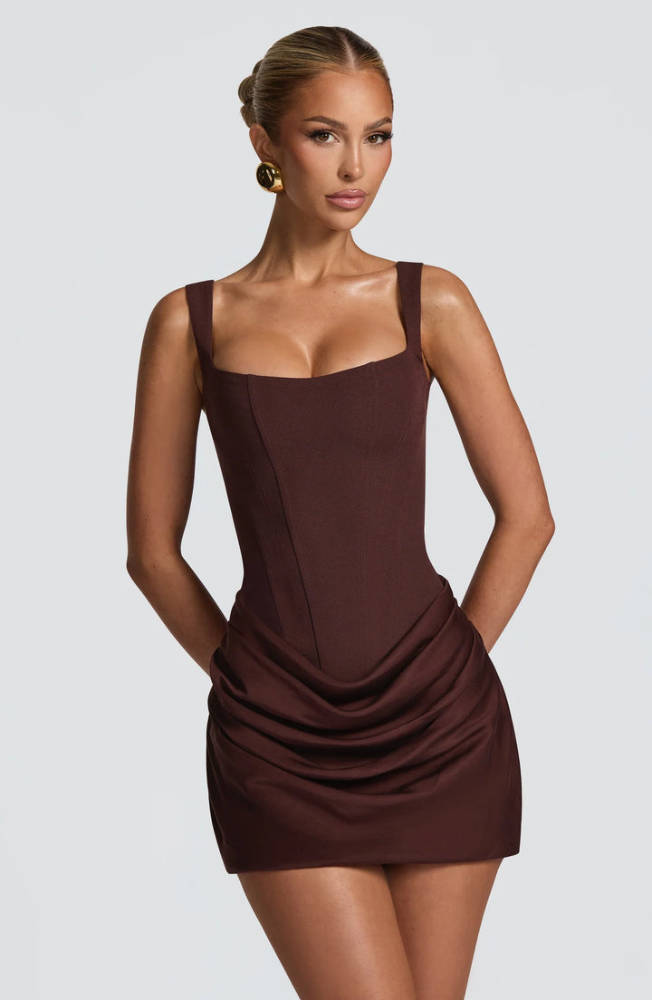 Orchidée – The Draped Corset Mini Dress