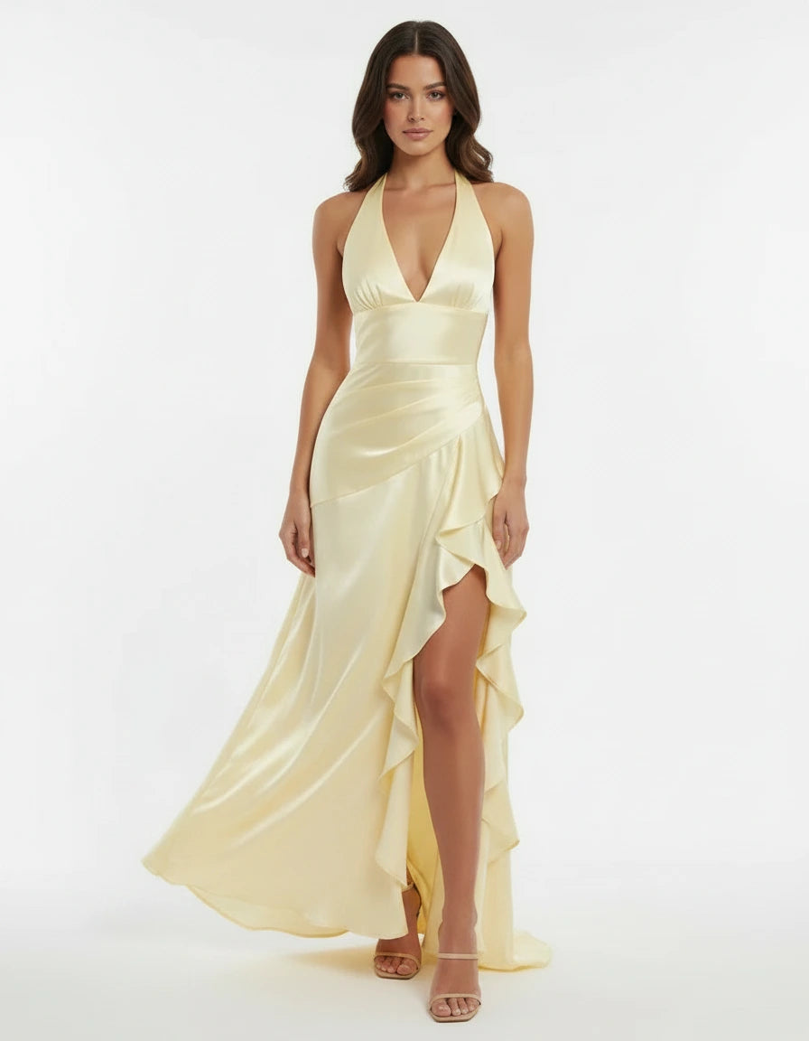 Vittoria — The Satin Halter Gown