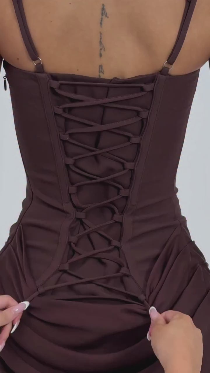 Orchidée – The Draped Corset Mini Dress